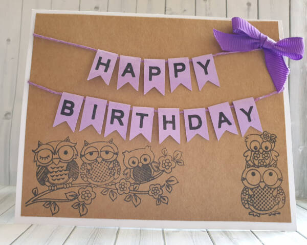 Happy Birthday Bunting Card
