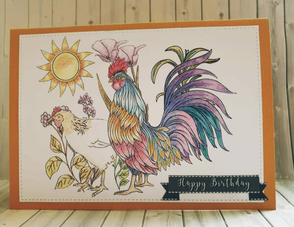 Birthday Rooster and Friend
