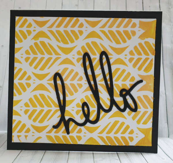 HELLO handmade card