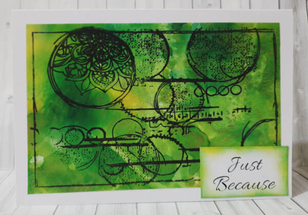 Garden Colours Just Because Handmade card