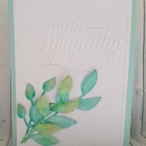 with sympathy handmade card