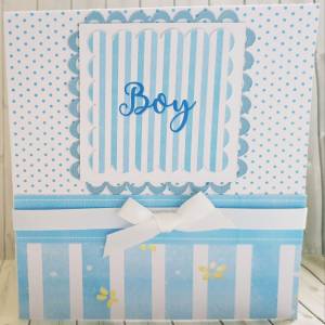 New Baby Boy Layered Card