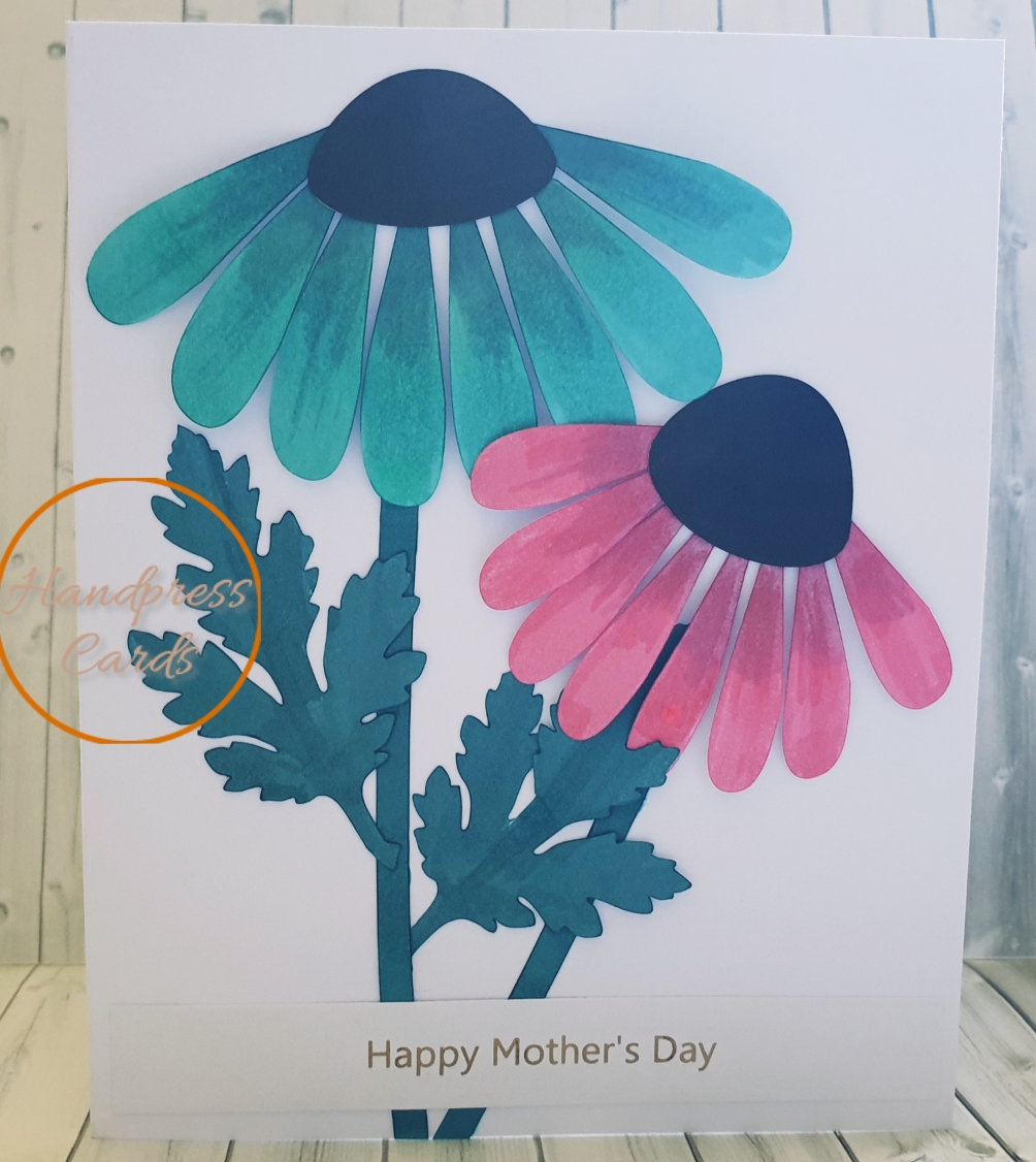 Oversized Daisies for Mother's Day Greeting Card Handpress Cards