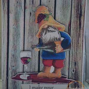 Gnome Partners in Wine Greeting Card