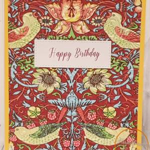 Abstract Birds Birthday Greeting Card