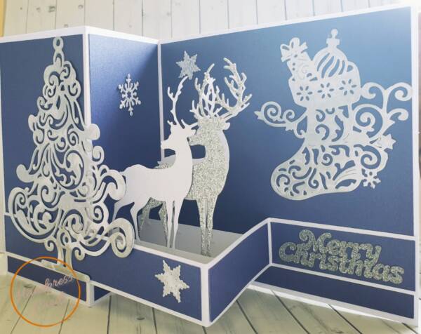Tri fold christmas greeting card