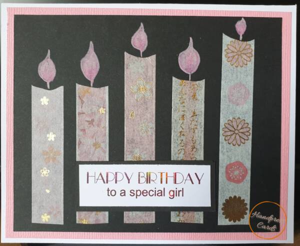 pink birthday greeting card