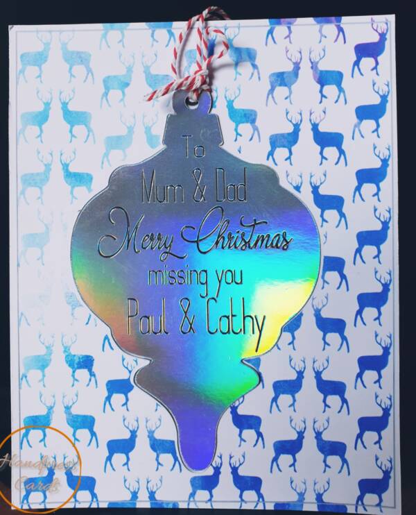 christmas pop out bauble decoration card
