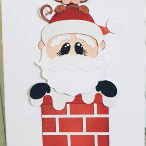Santa and mouse christmas card