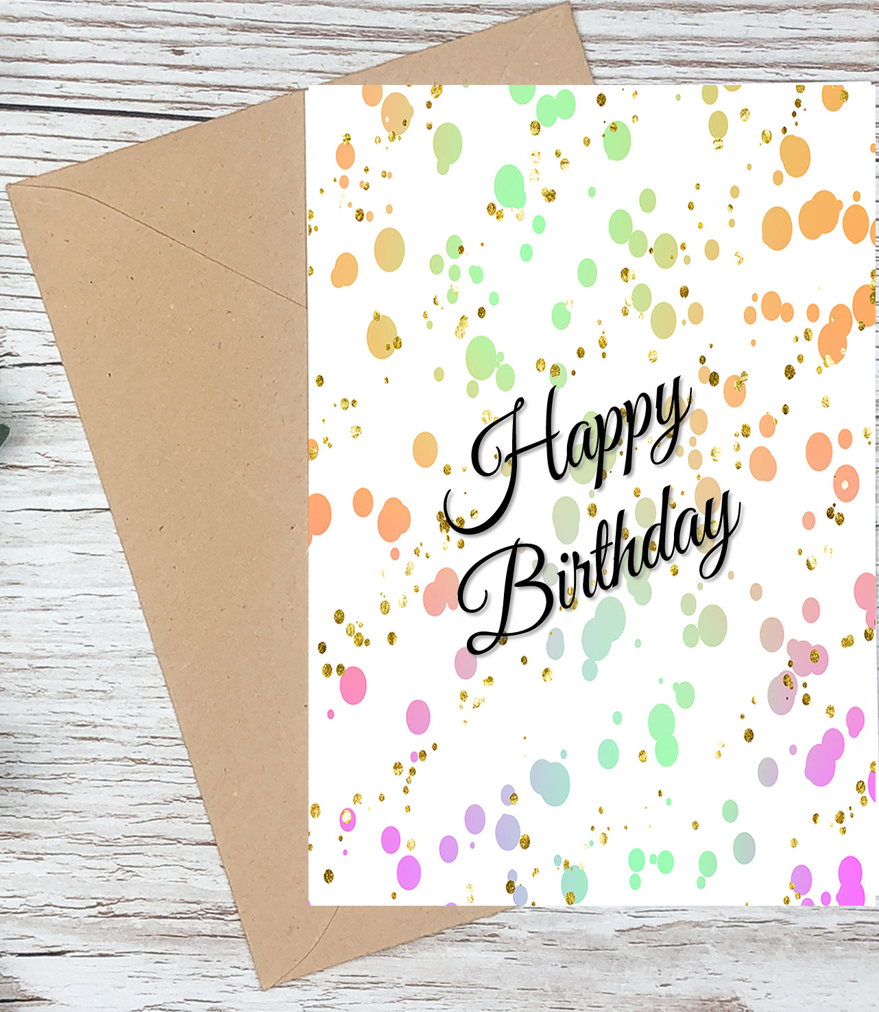 Confetti Birthday Cards Set of 4 Handpress Cards Australia