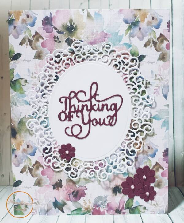 Ornate Frame Thinking of You Card Handmade personalised greeting cards for all occasions