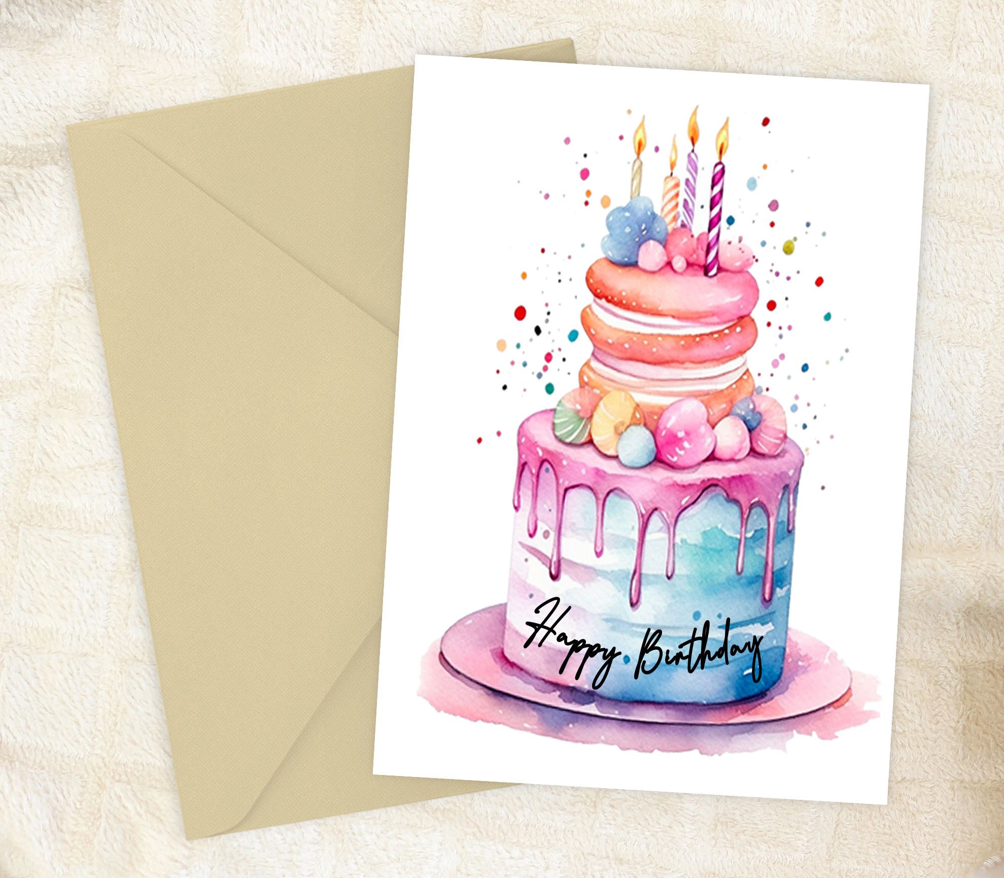 happy birthday greeting cards with cake Images High... Pretty Cake Birthday Card - Handmade personalised greeting cards for ...
