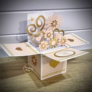 Rose Gold and Pink Pop up card