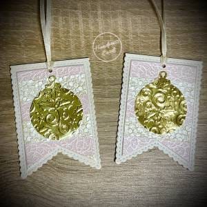 2 x Large Bauble Christmas gift tags