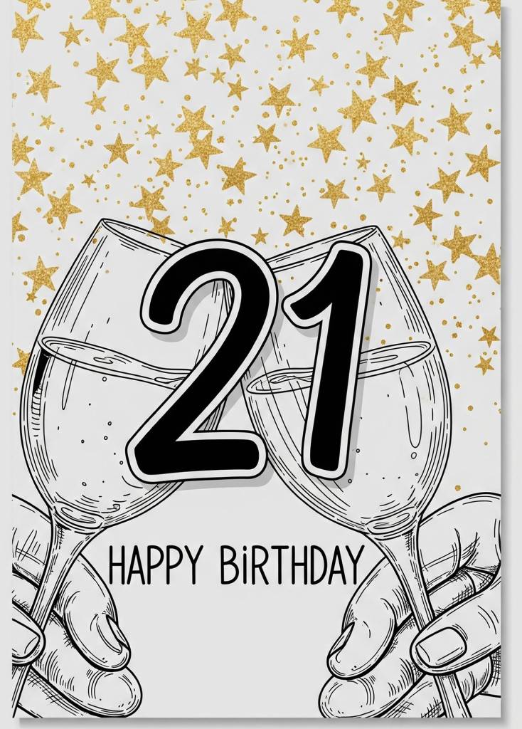 21st birthday card
