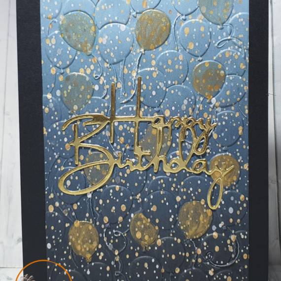 Blue Balloons Birthday Card