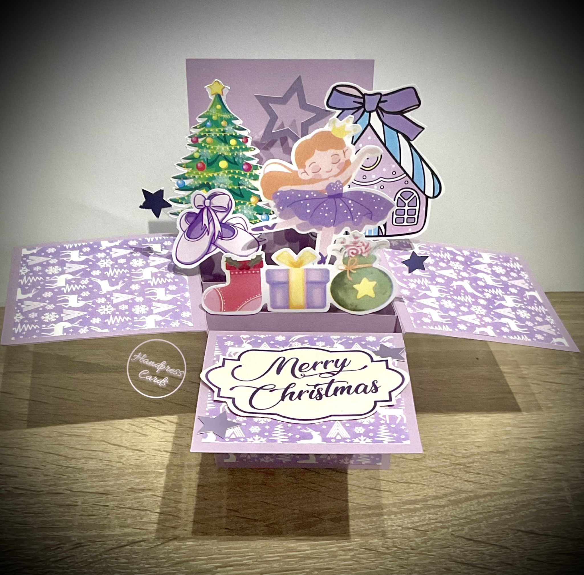 Ballerina Pop up Christmas Card