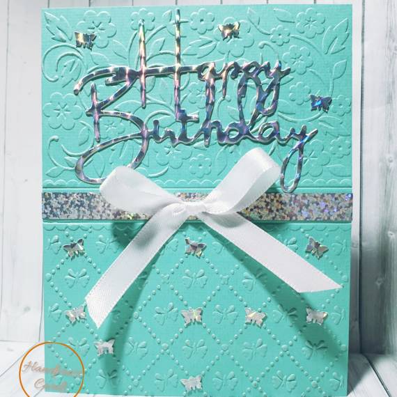Butterflies and Bow Birthday Card