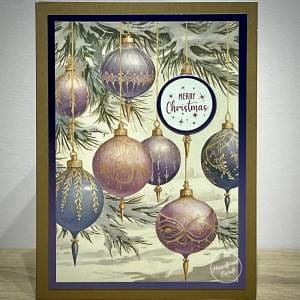 Christmas Baubles card