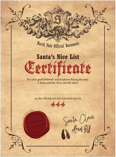 Santa Letter & Certificate