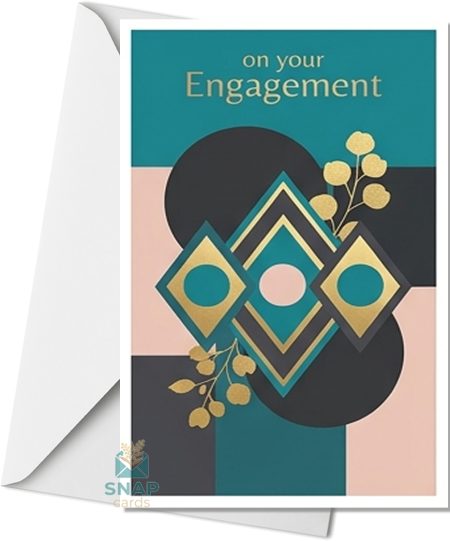 abstract engagment card