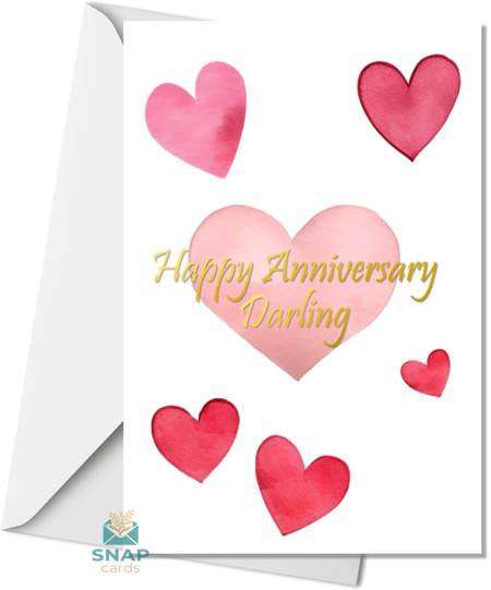 Red Heart anniversary card | Snapcards | Paperhugz
