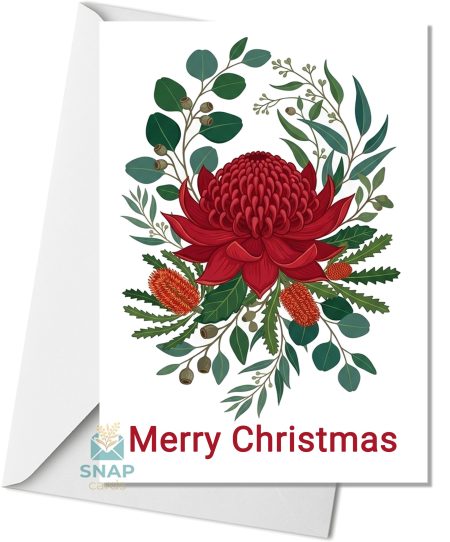 australian flora christmas card